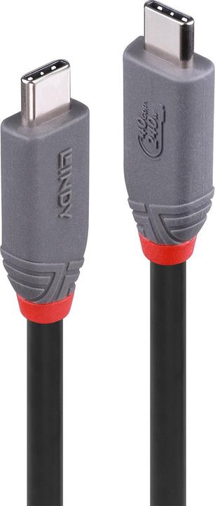 Immagine prodotto Lindy 0,8 m di cavo USB4 240W di tipo C, 40Gbit/s, spina Anthra Line di tipo C a spina C (0.80 m, USB 4.0)