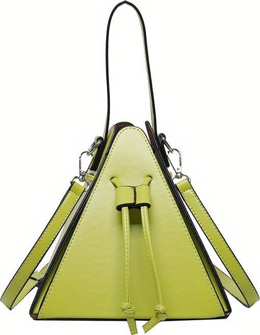 Only-Bags.Store Mini Drawstring Bag, Solid Color Crossbody Bag, Kunstleder Clutch Purse