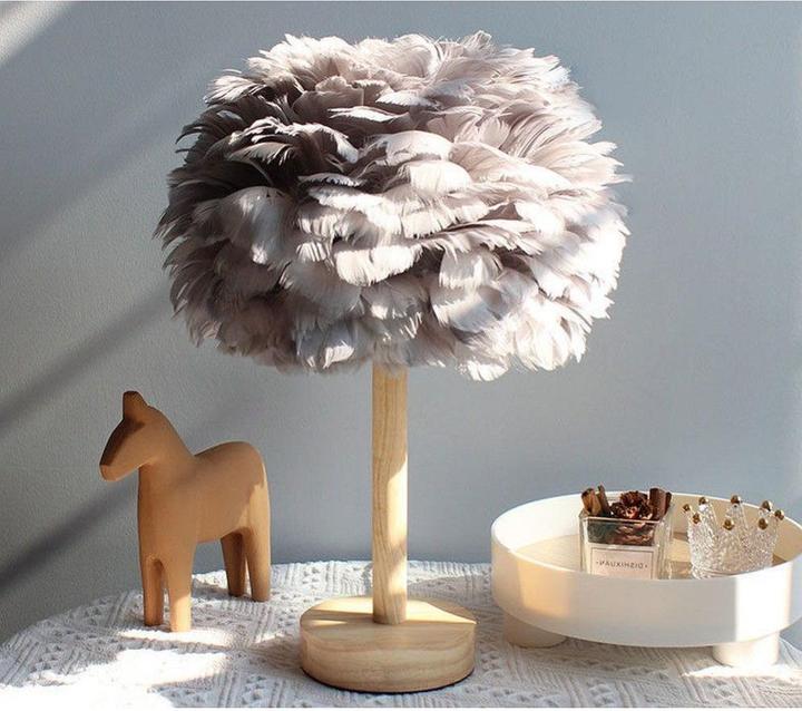 Actual product image OEM Lights for outdoor use Table lamp bedside feather Art Deco blue CBDPH
