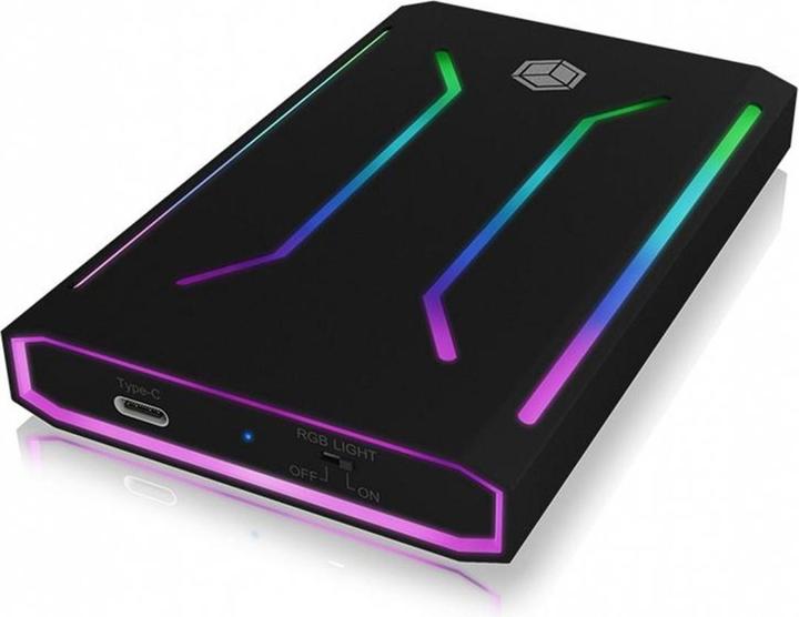 Icy Box Beleuchtetes Gehäuse für 2,5” SATA SSD (2.5")