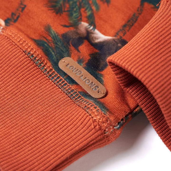 Actual product image VidaXL Children's sweatshirt light rust brown 128,Material: 95 (128)