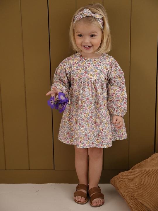 Produktbild Vertbaudet Mädchen Baby-Set mit Blumen: Kleid & Haarband (80)