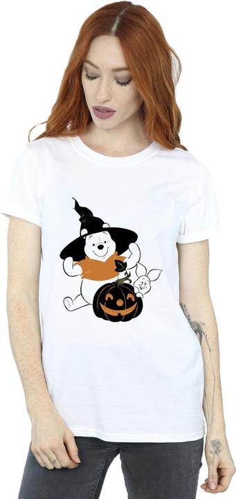 Actual product image Winnie the Pooh Womens/Ladies Pumpkin Cotton Boyfriend Halloween T-Shirt (4XL)