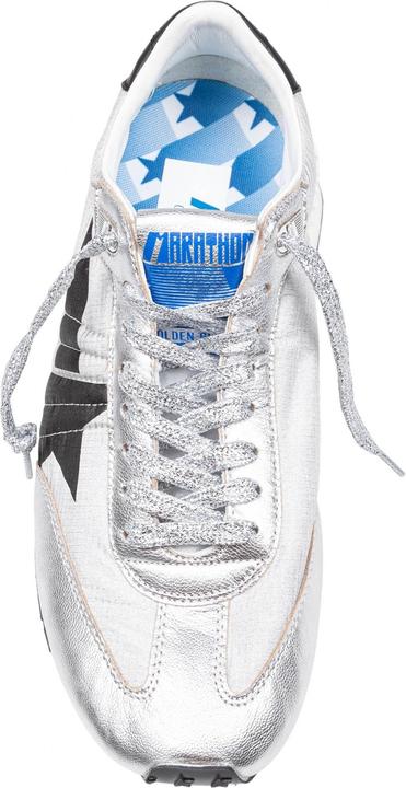 Produktbild Golden Goose running sneakers in leather and nylon color silver/black (40)