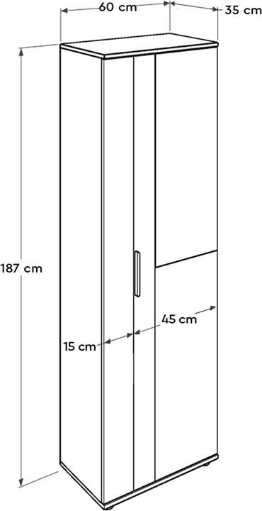 Actual product image Kalune Design Eloise (61 x 35 x 187 cm)