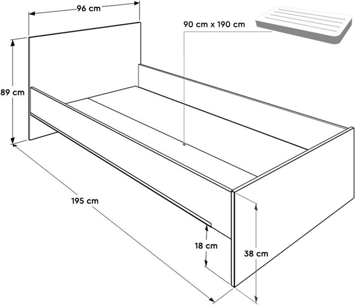 Image du produit Kalune Design Jamari (90 x 190 cm)