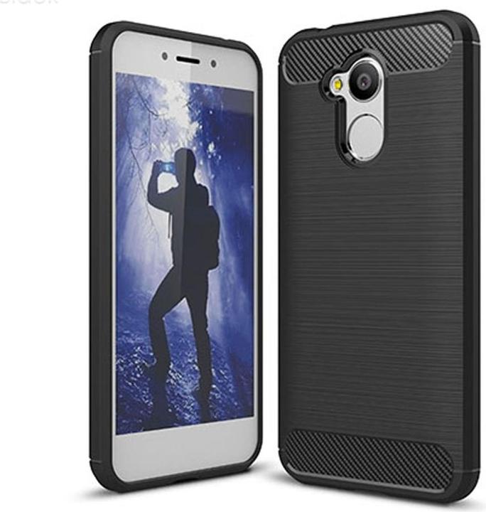 Actual product image König Design Huawei Honor 6A Pro Mobile Case TPU Case Carbon Fiber Protection Cover Black New (Fee 6A)
