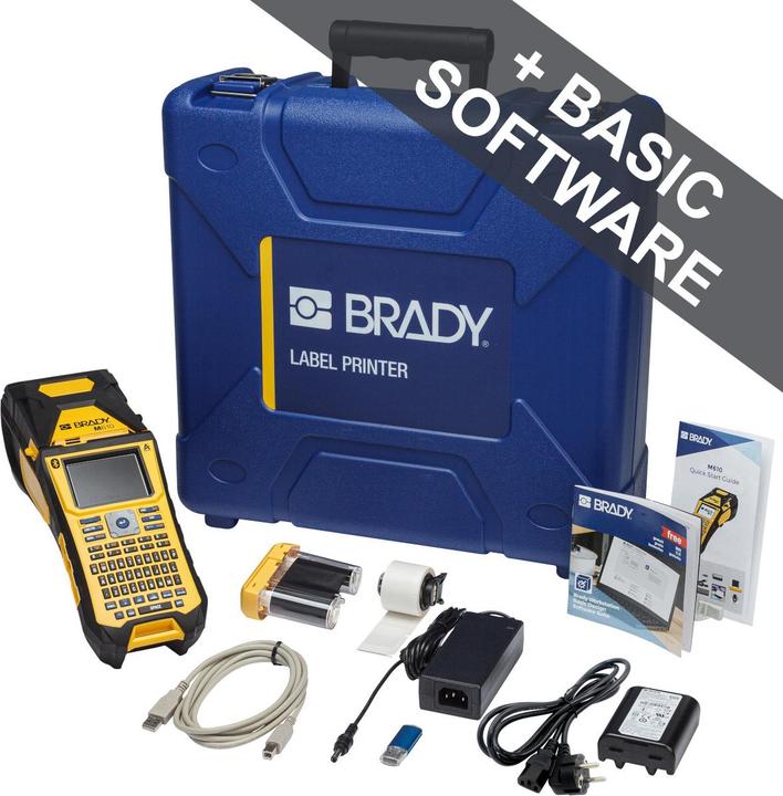 Productafbeelding Brady M610-QWERTY-EU-BT, mobiele thermische transferprinter, QWERTY-toetsenbord, pc-aansluiting, 300 dpi (300 dpi)