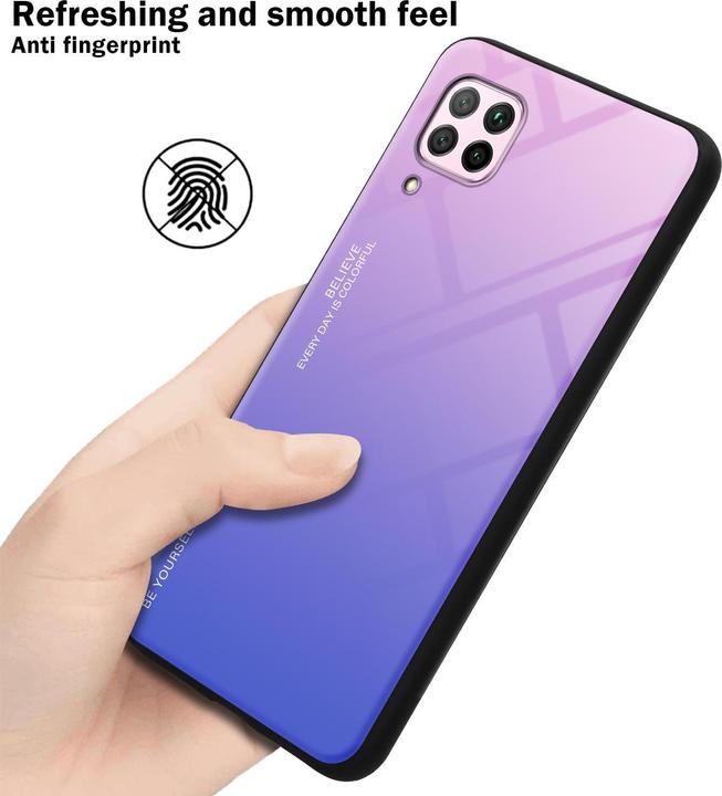 Produktbild Cadorabo TPU 2 Farben Glas Cover (Huawei Nova 7i, Huawei P40 Lite)