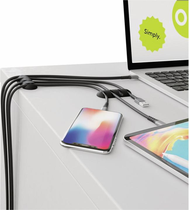 Image du produit Goobay Ensemble de 2 emplacements pour la gestion des câbles