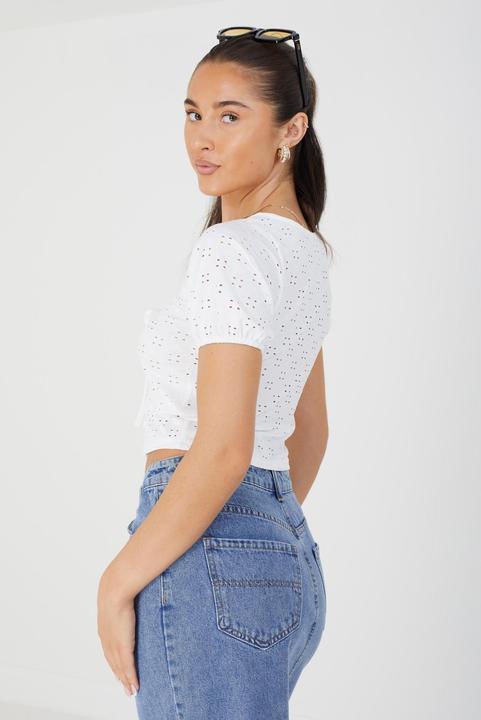 Produktbild Brave Soul Tessa Broderie Anglaise Top mit Spitzeneinsatz Frauen (M)