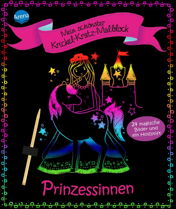 Actual product image My most beautiful tickle-scratch coloring book. Princesses