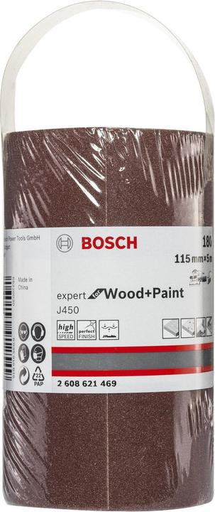 Produktbild Bosch Professional Zubehör Schleifblatt J450 Expert for Wood and Paint, 115 mm x 5 m, G180 (180)
