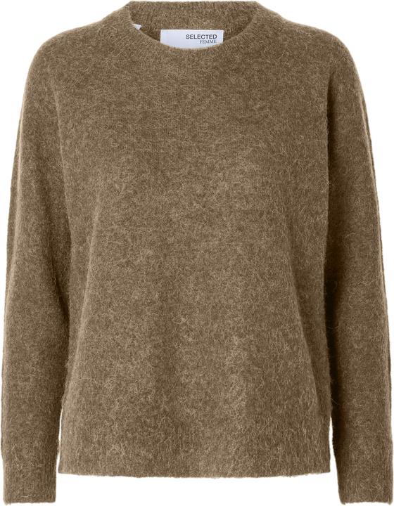 Selected Femme Slflulu Ls Knit O-Neck B Noos