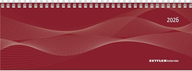 Produktbild Tisch-Querkalender Profi rot 2025 - Büro-Planer 29,7x10,5 cm - Tisch-Kalender - 1 Woche 2 Seiten - (Harter Einband, Deutsch)