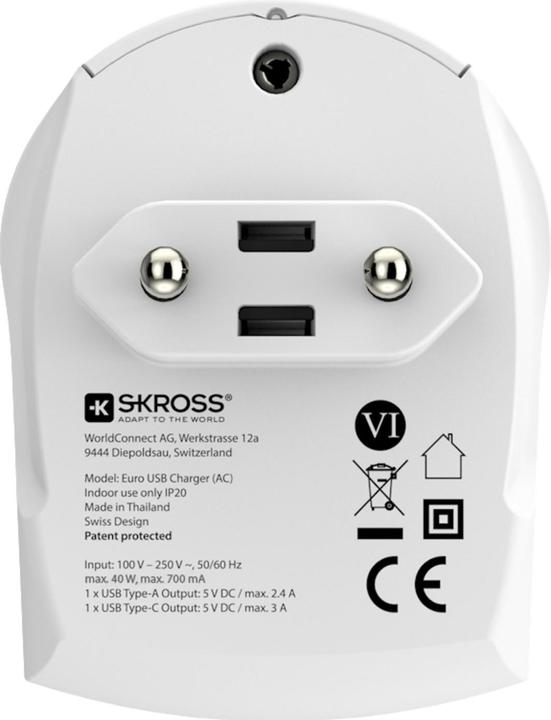 Produktbild Skross Reisenetzteil 1.302423 700 mA, 5 V
