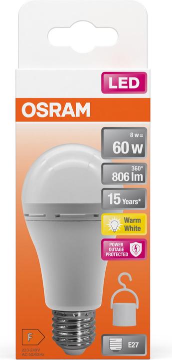 Produktbild Osram LED RECHARGEABLE LAMPS 8W 827 E27 (E27, 8 W, 806 lm, 6 x, F)