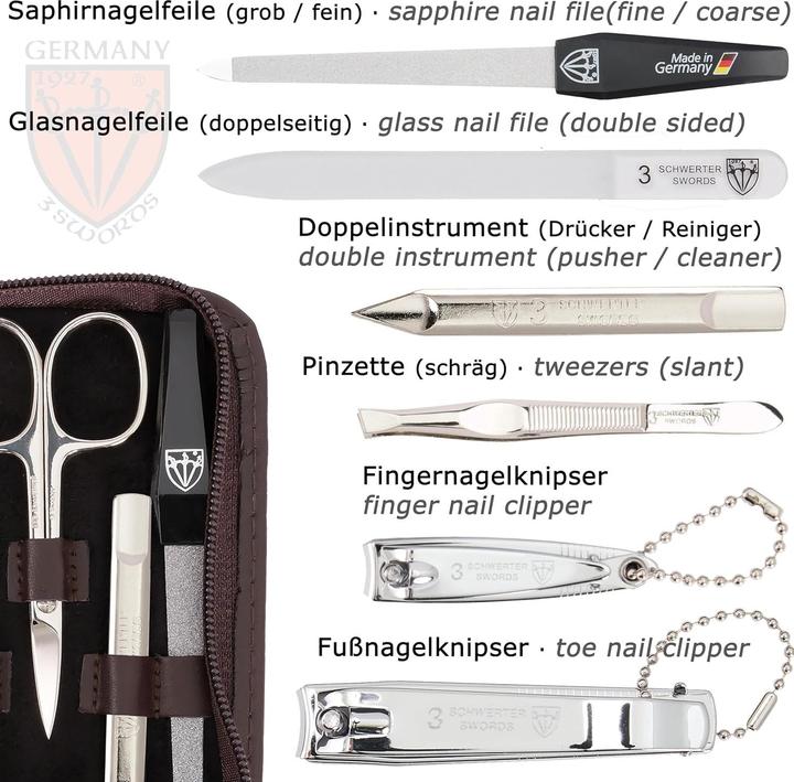 Actual product image Drei Schwerter 8-piece manicure set 'Roma'