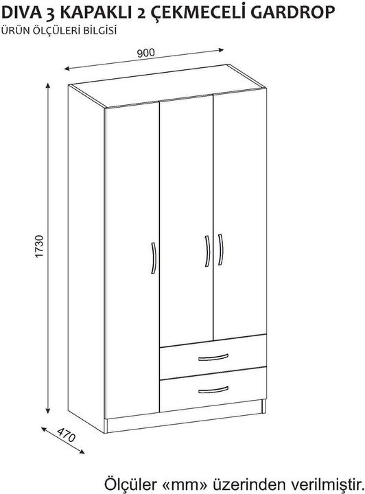 Actual product image Kalune Design Kevin (90 x 173 x 47 cm)