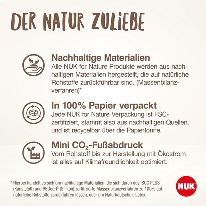 Produktbild NUK for Nature Trinklernflasche aus nachhaltigem Material*, extra breite und weiche Lippenauflage, m (150 ml)
