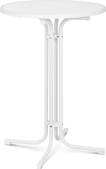 Actual product image Royal Catering High Top Bar Table - Ø 80 cm - folding - white (88 x 80 cm)