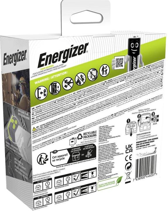 Actual product image Energizer PRO Series Hybrid LED headlamp battery-powered 500 lm E303955100 (500 lm)