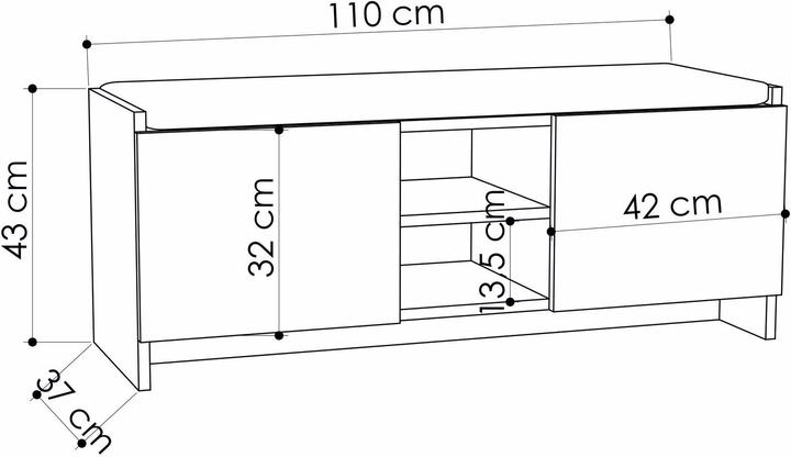 Actual product image Skye Decor Abigail (110 x 43 x 37 cm)