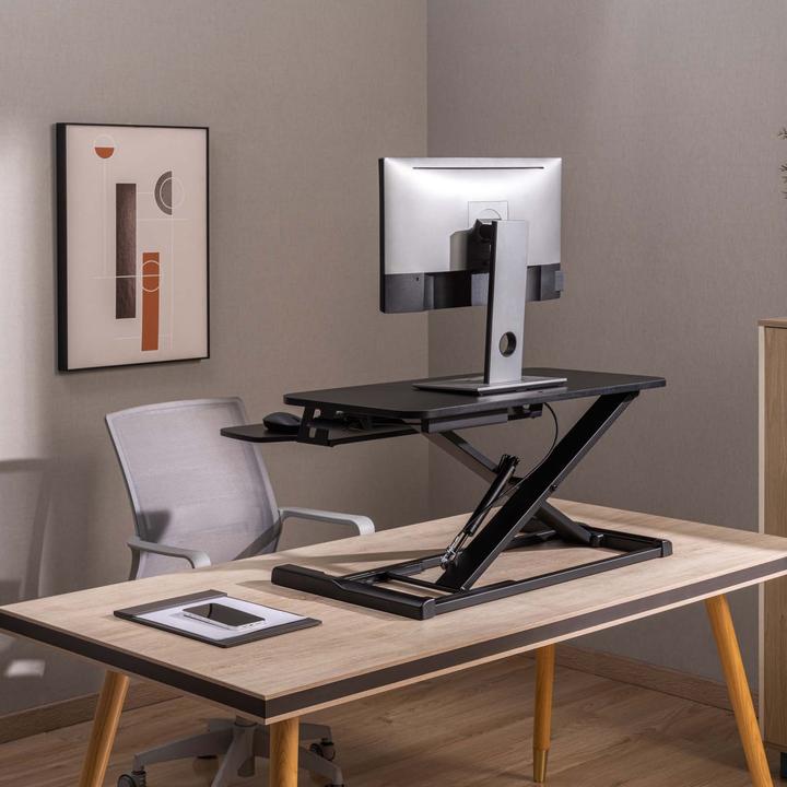 Immagine prodotto Toboli Scrivania Seduta in piedi 80x40cm regolabile in altezza Vassoio per tastiera