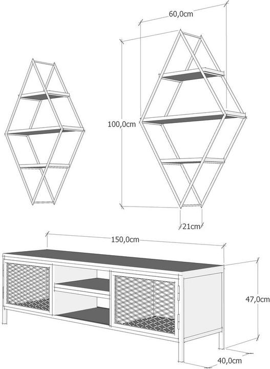 Image du produit Skye Decor Jaziel (60 x 100 x 21 cm)