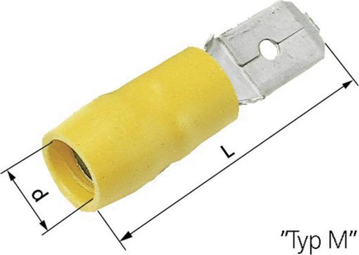 Immagine prodotto Lapp Terminale a lama di cavo Larghezza della spina: 6,3 mm Spessore della spina: 0,8 mm 180°