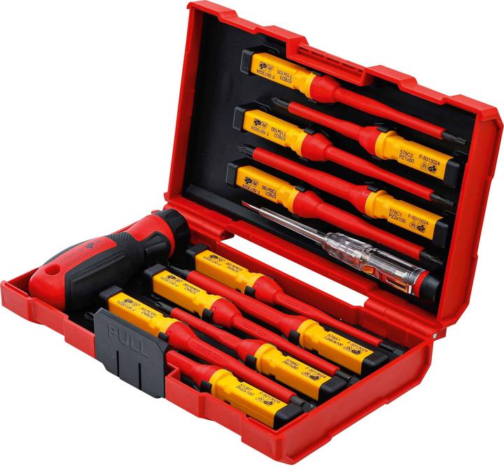 Actual product image BGS VDE Screwdriver Set with Interchangeable Blades 13 pcs.