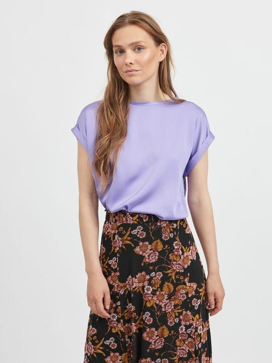Actual product image Vila Round neckline top with short sleeves (44)