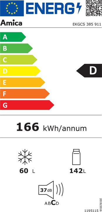 Etichetta energetica Amica EB-Kühl/Gefrierkombi (202 l)
