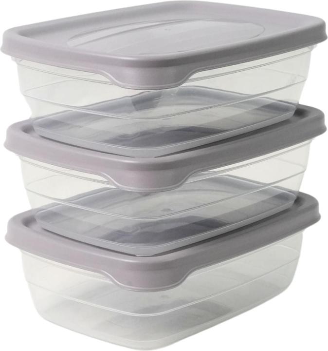 Produktbild Hobby 3er-Set Boxen Aufbewahrungsdosen Meal-Prep-Dosen Frischhaltedosen (2 l)