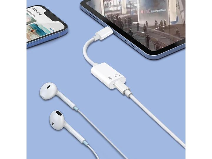 Actual product image PowerGuard USB-C to Lightning headphone adapter (USB Type C)