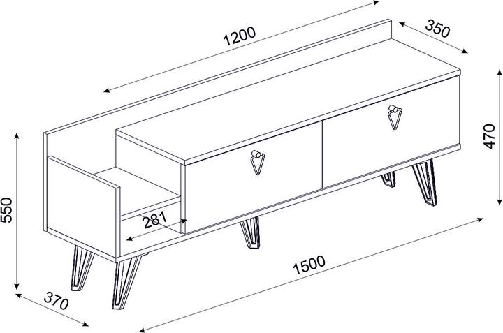 Actual product image Kalune Design Kalel (120 x 35 x 55 cm)