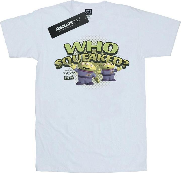 Actual product image Disney Womens/Ladies Toy Story Who Squeaked? Cotton Boyfriend T-Shirt (XL)