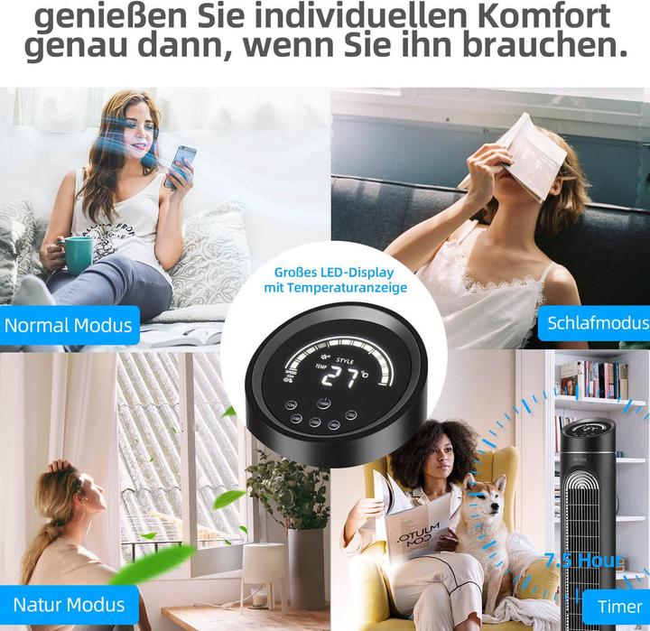 Image du produit Be Cool BE COOL Ventilateur de tour 85W avec affichage