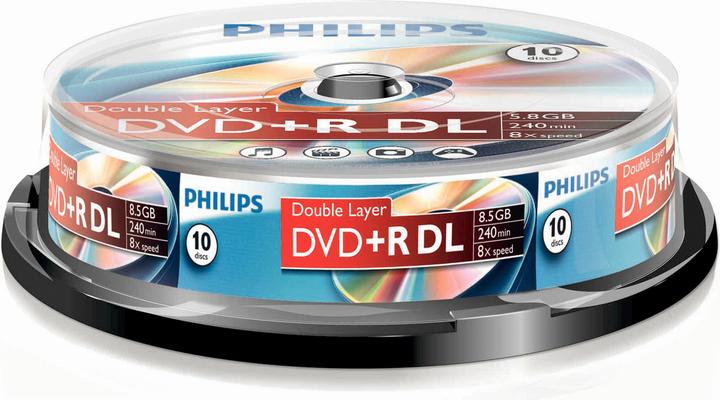 Actual product image Philips 1x10 DVD+R 8,5GB DL 8x SP (10 x)
