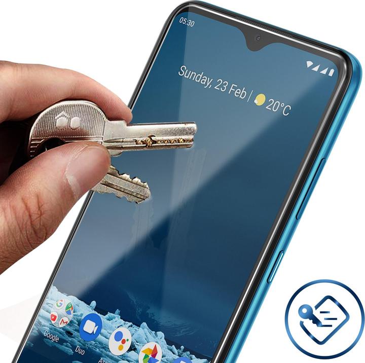 Actual product image Avizar Crystal clear film, glass screen protector (2 Piece, Nokia 8.3 5G)
