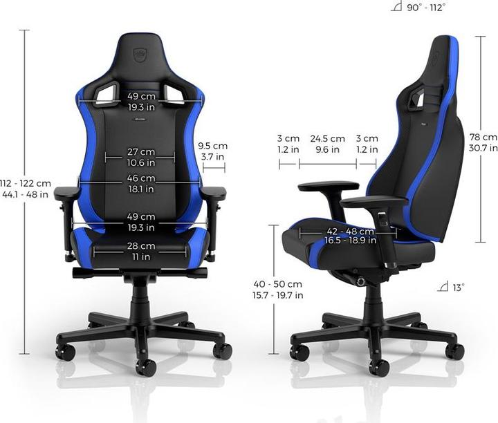 Immagine prodotto noblechairs EPIC Compact Gaming Chair - nero/carbone/blu