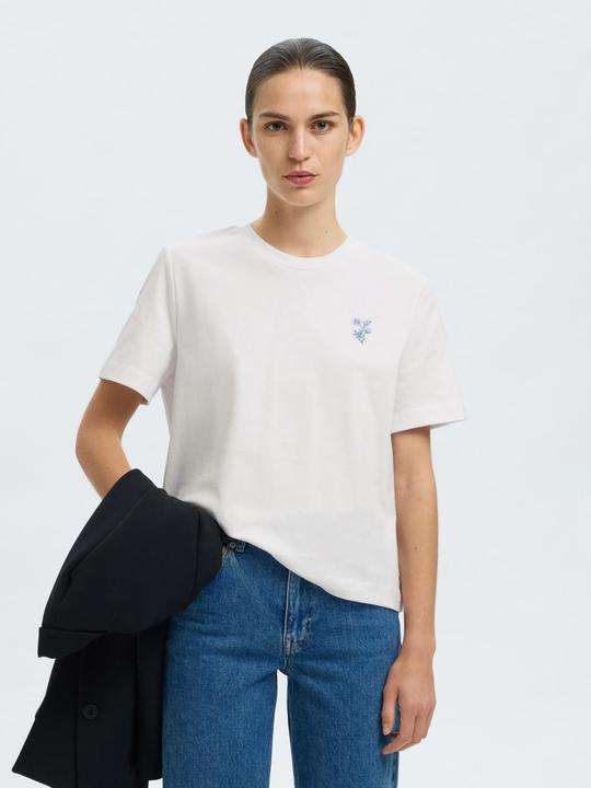Produktbild Selected Femme Besticktes T-Shirt mit Rundhalsausschnitt (S)