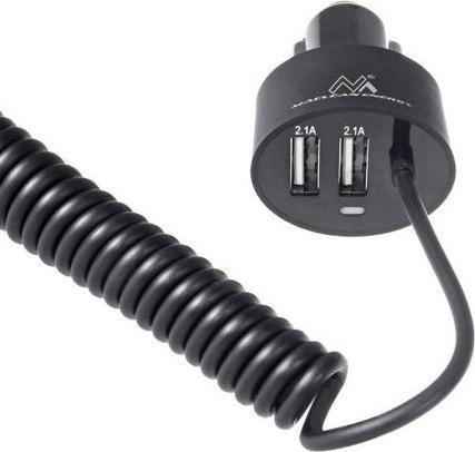 Image du produit Maclean Ładowarka 2x USB 5.2A + lightning spiralny 1.8m (MCE76)