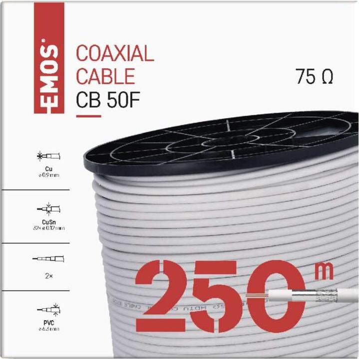 Immagine prodotto Emos Cavo coassiale CB50F, 250m (Cavi antenna)