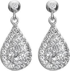 Produktbild Hot Diamonds Silver Dangle Earrings with Diamonds and Topaz Glimmer DE735