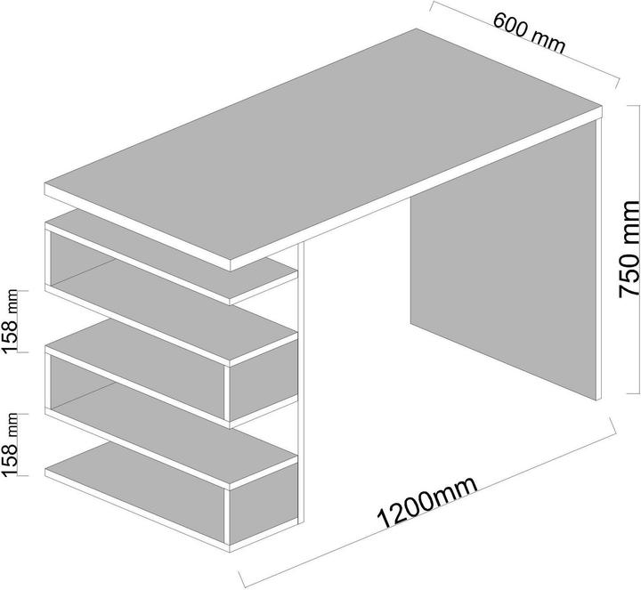 Produktbild Kalune Design Braden (120 x 60 x 75 cm)