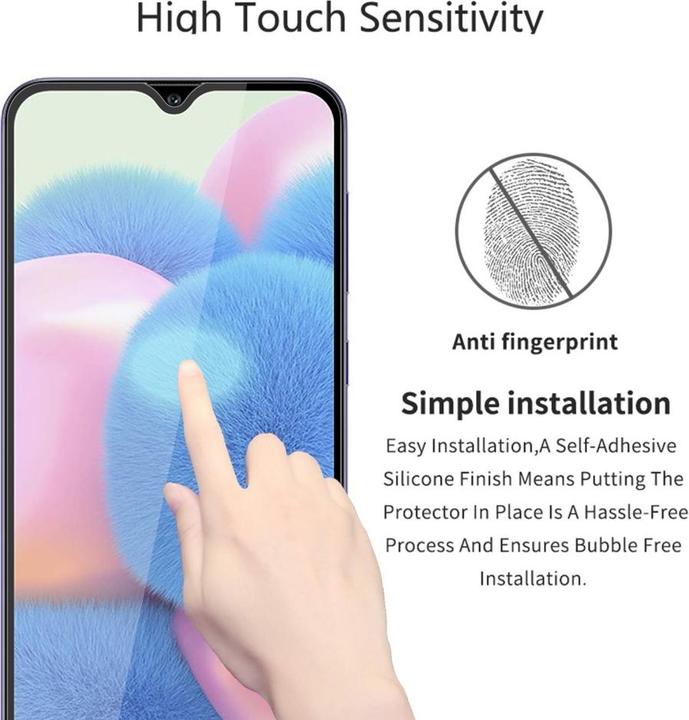 Image du produit Screenguard Samsung Galaxy A30s Full Screen Protective Glass 2.5D 9H (1 pièce(s), Samsung Galaxy A30s)