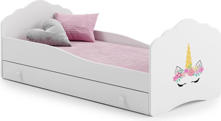 Actual product image ADRK Furniture Bed with mattress and drawer CASIMO UNICORN 160x80 (160 x 80 cm)