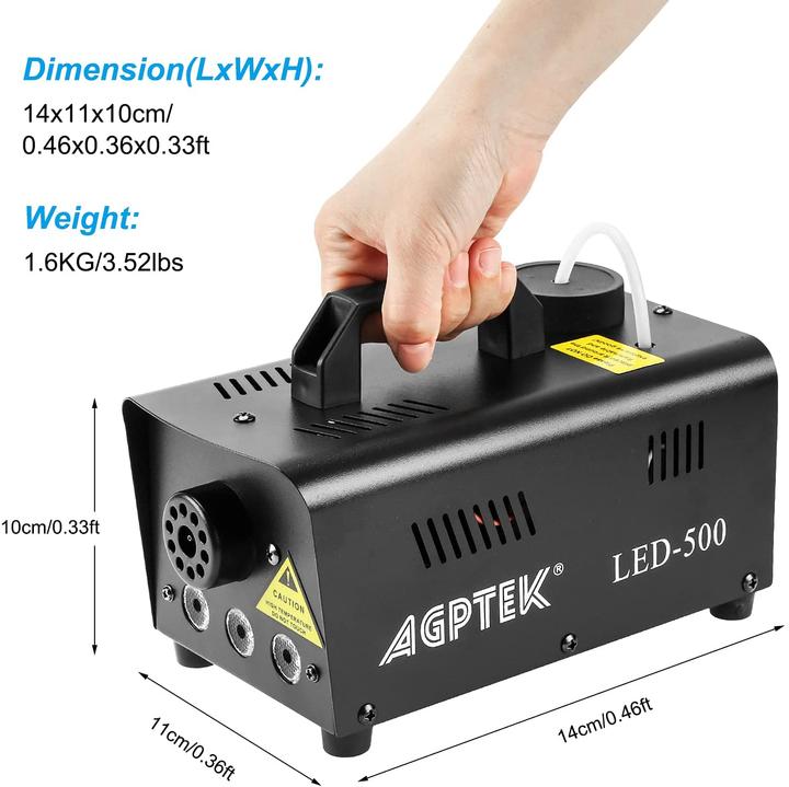 Image du produit Agptek Machine à fumée 500W, portable