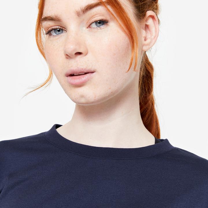 Actual product image Domyos T-shirt ladies crop top - dark blue (M)